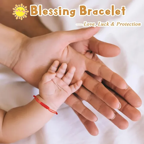 Miniatura 5 de DAYANEY Pulsera roja para mujer, pulsera de cuerda roja para protección como relleno de calcetines de Navidad, joyas a juego para parejas, regalos