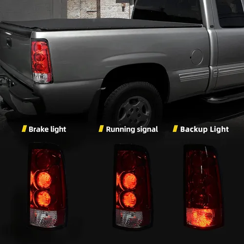 Miniatura 3 de DWVO Conjunto de luces traseras compatible con Chevy Silverado 1999 2000 2001 2002 1500 2500/01 02 Chevy Silverado 3500/1999-2003 GMC Sierra 1500