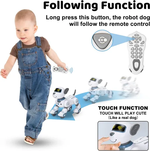 Miniatura 3 de Perro Robot de Juguete con Control Remoto: Perro Robótico Programable para Niños, Perro Robot Interactivo Inteligente, Mascota Robot que Baila