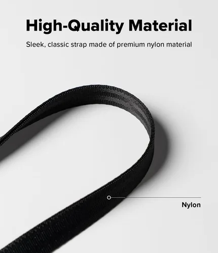 Miniatura 4 de Ringke Cordón de teléfono para iPhone 17 Pro Max y la mayoría de los teléfonos inteligentes [hebilla de un toque], correa de hombro ajustable, Negro