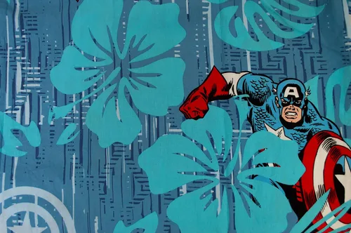 Miniatura 6 de Marvel Camisa con botones para hombre, azulAqua Cap Island, talla S, AzulAqua "Cap Island