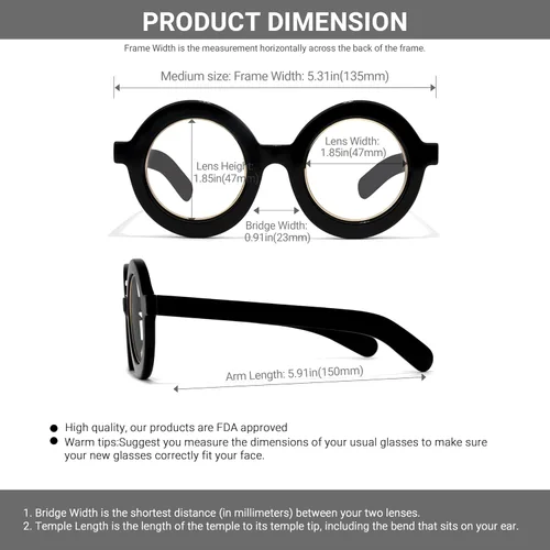 Miniatura 5 de VOOGLAM Gafas redondas retro con bloqueo de luz azul para mujeres y hombres, anti fatiga ocular, lentes UV, color salmón