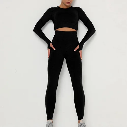 Miniatura 4 de Lu's Chic Conjunto corto de dos piezas para mujer, conjunto de yoga y entrenamiento de cintura alta