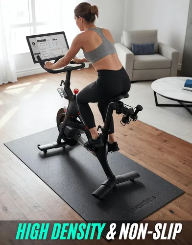 Miniatura 3 de Powr Labs Alfombrilla de bicicleta compatible con Peloton, cinta de correr, equipo de ejercicio, elíptica, almohadilla para caminar, entrenadores