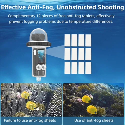 Miniatura 6 de Funda de buceo de 131 pies compatible con DJI Osmo Pocket 3, funda impermeable protectora subacuática para buceo con accesorios para cámara Osmo
