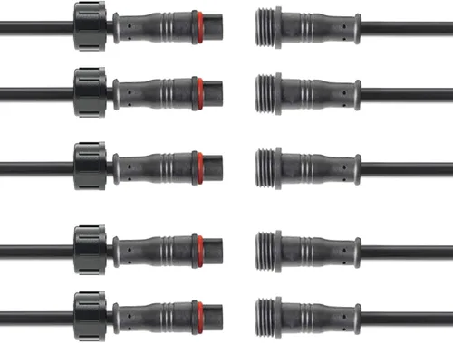 Miniatura 10 de Conector LED impermeable de 2 pines con conector macho hembra de 2 cables pesados, con cable de extensión pesado de 12 AWG de 25CM IP68, para barco