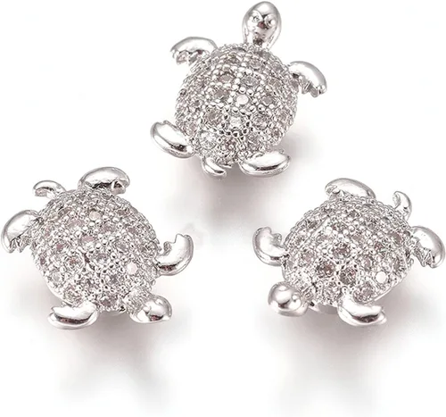Miniatura 17 de FASHEWELRY Cuentas espaciadoras de forma animal de metal tibetano Elefante de plata antigua