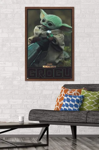 Miniatura 2 de Trends International Star Wars: The Mandalorian Season 2 - Póster de pared Grogu, 22.4 pulgadas de largo x 14.7 pulgadas, versión enmarcada