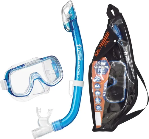 Miniatura 6 de TUSA Sport Conjunto combinado de máscara Mini-Kleio y esnórquel seco para jóvenes