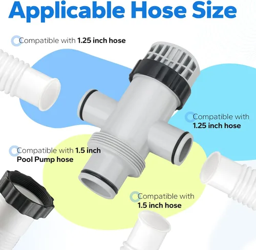 Miniatura 2 de 11872 Válvula de émbolo de manguera doble dividida y válvula de émbolo compatible con accesorio de pieza de piscina de repuesto Intex, accesorio