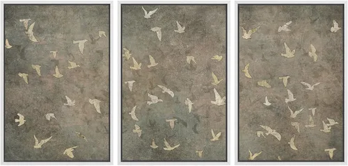 Miniatura 110 de SIGNWIN Lienzo enmarcado para pared, juego de arte abstracto de serenidad costera, ilustraciones abstractas junto al mar, arte moderno, decorativo