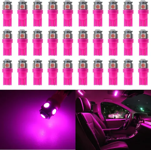 Miniatura 12 de 30 piezas de bombillas LED súper brillantes 194 azul+blanco+rojo T10 LED en cuña 5SMD 5050 Chips bombilla LED 168 para W5W 2825 158 501 luces