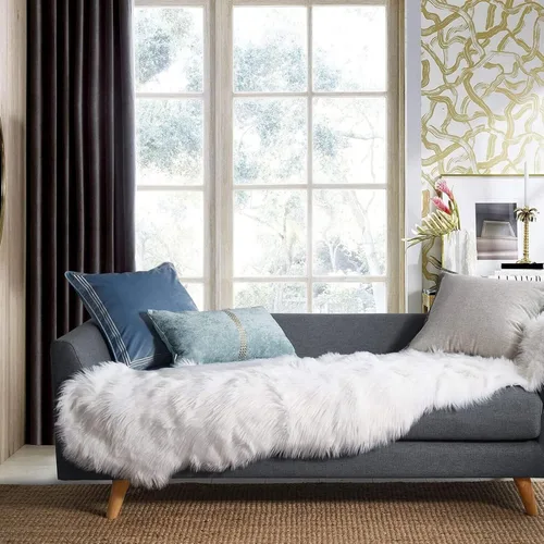 Miniatura 138 de Ashler Home Deco - Tapete de pelo sintético de oveja, mullido, suave, de 2 x 3 pies, lavable a máquina, dormitorio, habitación de los niños, sala