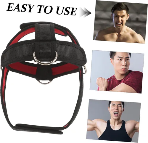 Miniatura 4 de Arnés de cabeza ajustable para fortalecer los músculos del cuello y mejorar la postura, ejercitador portátil para entrenamiento y rehabilitación