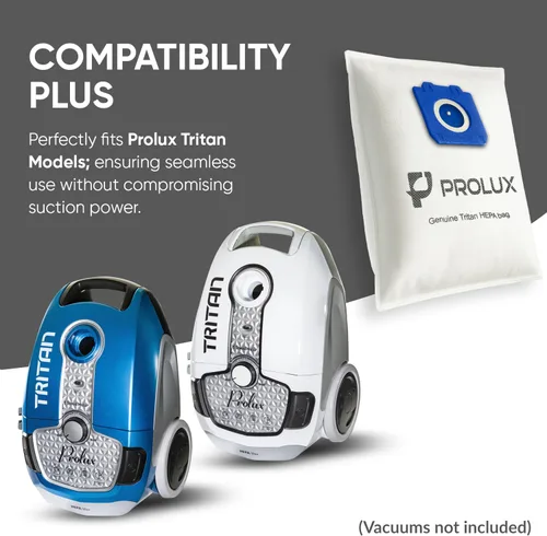 Miniatura 3 de Paquete de 6 bolsas HEPA y 2 filtros de poste para las aspiradoras de la serie Prolux Tritan
