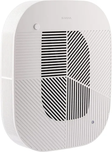 KOMMA Lov - Purificador de aire para dormitorio, soporte de pared delgado de 3.1 pulgadas y tipo de pie elegante, filtro de aire Hepa, elimina el