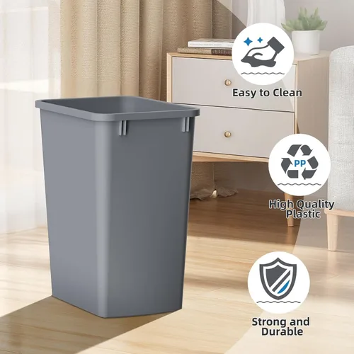 Miniatura 4 de ROOMTEC Cubo de Basura de Cocina de 35QT, Cubo de Basura Ligero y Resistente de Líneas Finas, Papeleras para Oficina, Espacio de Trabajo, Cocina