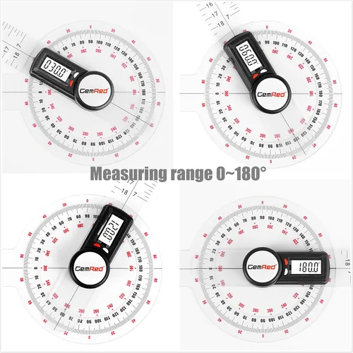 Miniatura 2 de GemRed Goniómetro digital de 12" para medición de ROM de rango de movimiento conjunto (nueva versión GR311)