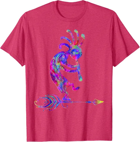 Miniatura 31 de Native American Kokopelli With Feather 2 - Camiseta Fan Fun, Negro, S