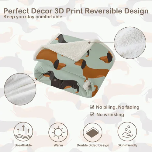 Miniatura 114 de Autumn Teddy Dog Patchwork Sherpa Blanket Fall Cozy Throw Blanket Cute Puppy Quilt Style Warm Soft Blanket for Couch Sofa Bedroom Decor 50x60 Inches