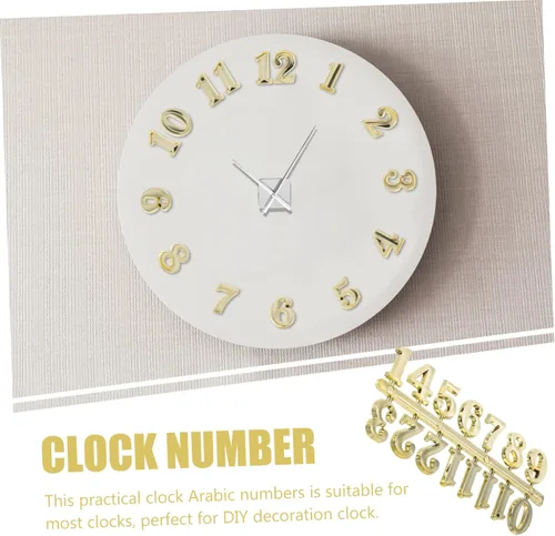 Miniatura 3 de 5 juegos de reloj de placa de número digital reloj de pared digital número romano pared números de cuarzo decorativo bricolaje decoración árabe