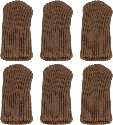 Miniatura 6 de LiebeWH 20 piezas de protectores de piso de punto, calcetines de muebles de doble grosor para patas de piso para escritorios