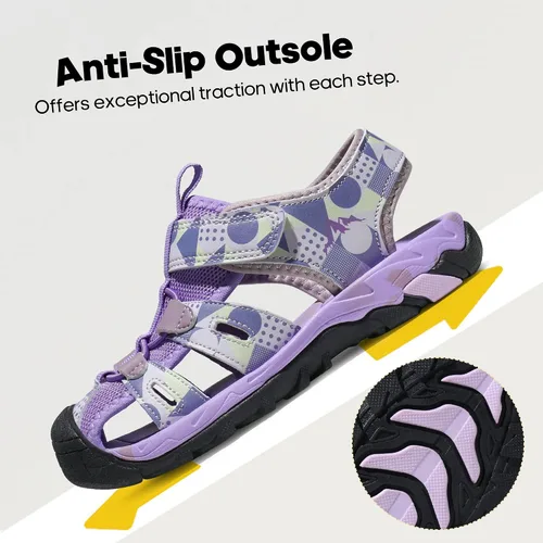 Miniatura 3 de NORTIV 8 Sandalias de verano para niños y niñas, sandalias de punta cerrada, para senderismo, ligeras, atléticas al aire libre