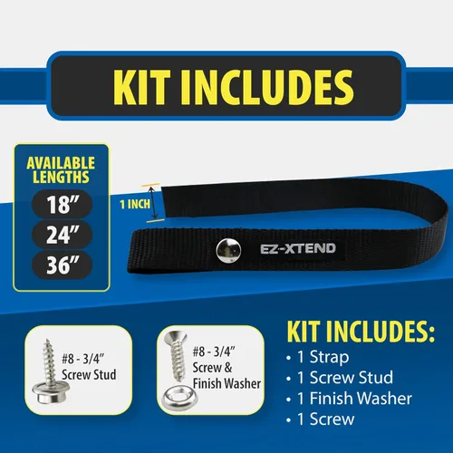 Miniatura 3 de EZ-Xtend Accesorios para barco pontón – Correa de escalera, broche de acero inoxidable y tornillo de acero inoxidable incluidos – Extra resistente
