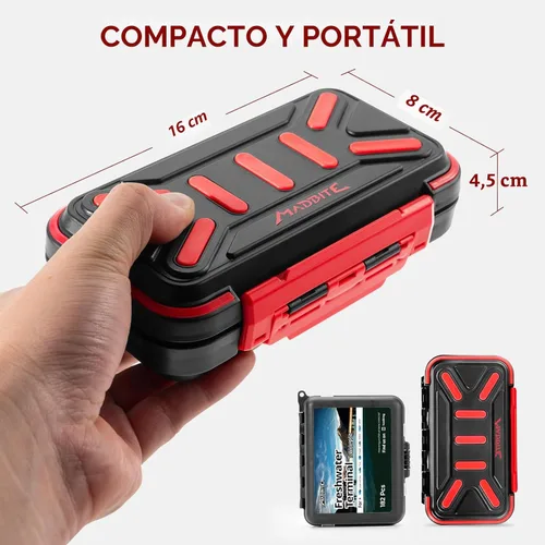 Miniatura 3 de MadBite by KastKing 182/265/400pcs Compact Fishing Tackle Kit - All-in-One Freshwater Hooks, Weights, Bobbers in Tackle Box, Fishing Gear Set for