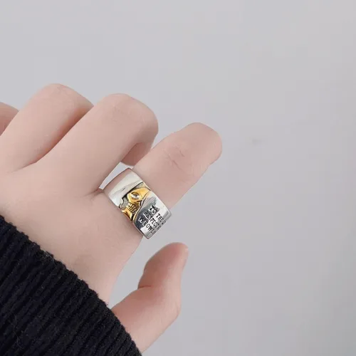 Miniatura 211 de Anillo de plata de ley 925, minimalista, ajustable, hecho a mano, para mujeres y niñas