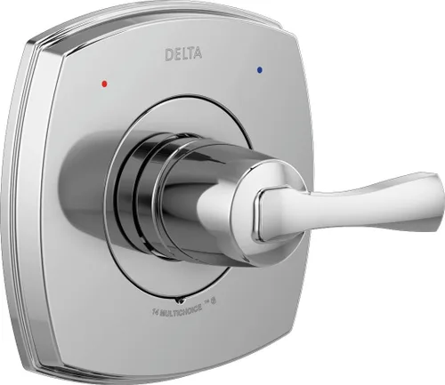 Miniatura 10 de Delta Faucet Stryke Serie 14 Kit de moldura de válvula de ducha dorada de una sola función, mango de ducha, kit de molduras de ducha Delta, Lumicoat