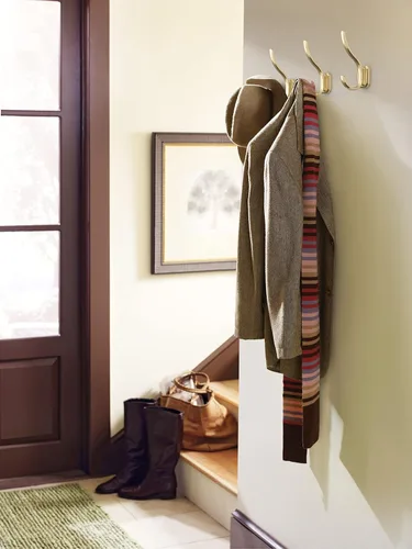 Miniatura 3 de Amerock HBX36693CZ Gancho decorativo de pared Granlyn de doble punta, gancho de bronce champán para abrigos, sombreros, mochilas, bolsas Ganchos