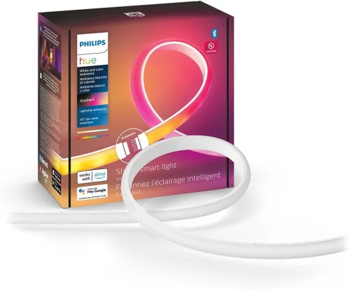 Miniatura 10 de Philips Hue Kits de base de tira de luz LED inteligente para interiores de 6 pies con enchufes, efecto multicolor fluido, paquete de 2, control