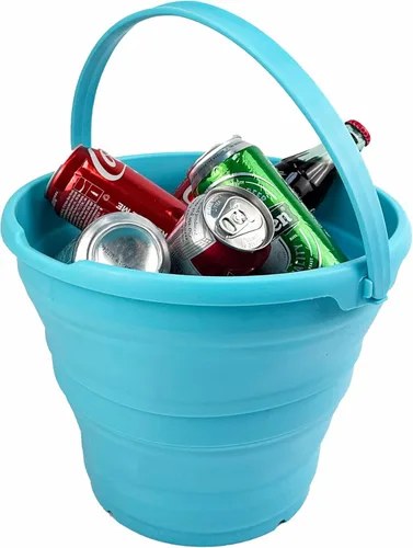 Miniatura 6 de SAMMART Cubo de plástico plegable de 10 L (2.6 galones), bañera redonda plegable, cubo de agua portátil para pesca, bote de agua para exteriores