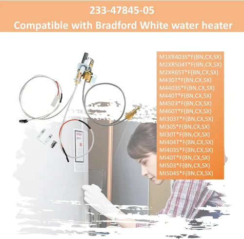 Miniatura 5 de Long Term 233-47845-05 Conjunto Piloto de Calentador de Agua a Gas Natural Compatible con Calentador de Agua Bradford White, Reemplazo