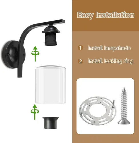 Miniatura 6 de CANMEIJIA Aplique de pared 1 luz, moderno accesorio de iluminación de pared, luces de tocador de baño con lámpara de pared negra mate para Negro
