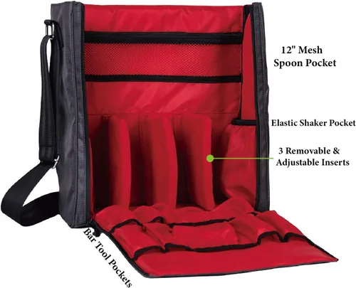 Miniatura 3 de Jillmo Bolsa de bar de viaje, bolsa impermeable para llevar kit de cóctel (solo bolsa)