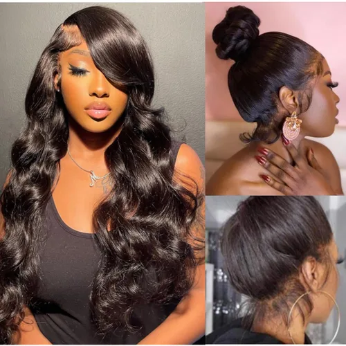 Miniatura 13 de catti 360 Lace Front Wigs Human Hair Body Wave 220 Density HD Lace Front Wigs Pre Plucked Full Lace Human Hair Wig for Women