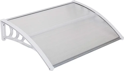 Miniatura 16 de Toldo para puerta de patio, cubierta de policarbonato para puerta delantera al aire libre, protección UV, lluvia, nieve, luz solar, hoja hueca