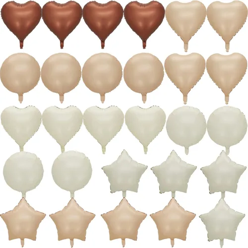 Miniatura 18 de 100 globos en forma de corazón de 5 pulgadas, globos de aluminio de Mylar de papel de aluminio para decoración de mujeres y niñas, día de San