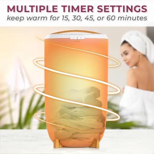 Miniatura 4 de Zadro Calentador de Toallas Calientes Grande con Temporizador Cubo Calentador de Toallas Eléctrico para Baño con Apagado Automático Calentador