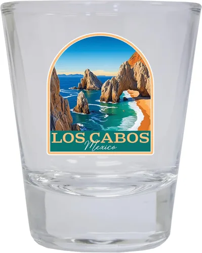 Miniatura 7 de Los Cabos Mexico Design B Souvenir - Vaso de chupito redondo de 1.5 onzas, color rojo, paquete de 4