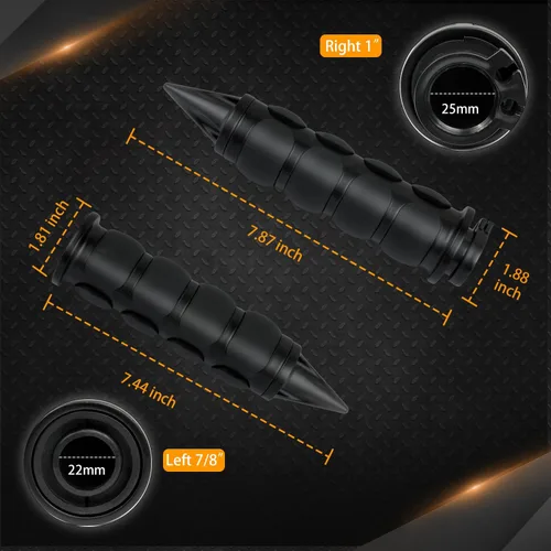 Miniatura 5 de NTHREEAUTO Empuñaduras de Mano de Motocicleta Universales de 1" / 25mm para Manillar