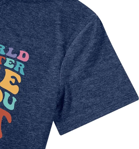 Miniatura 9 de Camisetas con texto en inglés The World is A Better Place with You in It (El mundo es un lugar mejor contigo in it), camiseta inspiradora
