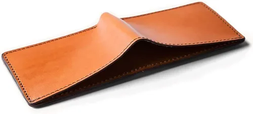Miniatura 8 de TANNER GOODS Billetera de cuero para hombre, estilo tradicional, con 4 ranuras para tarjetas, sección de notas planas. Billetera de bolsillo