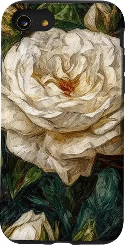 Miniatura 17 de Funda para iPhone 13 Van Gogh Art White Flower White Roses