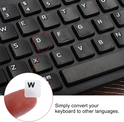 Miniatura 4 de PATIKIL Calcomanías portuguesas para diseño de teclado, paquete de 4 fundas universales de repuesto para teclados de computadora de escritorio