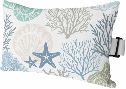 Miniatura 17 de PIEPLE Blue Flower - Almohada rectangular para reposacabezas para exteriores e interiores, 11 x 16 pulgadas, relleno de poliéster, impermeable