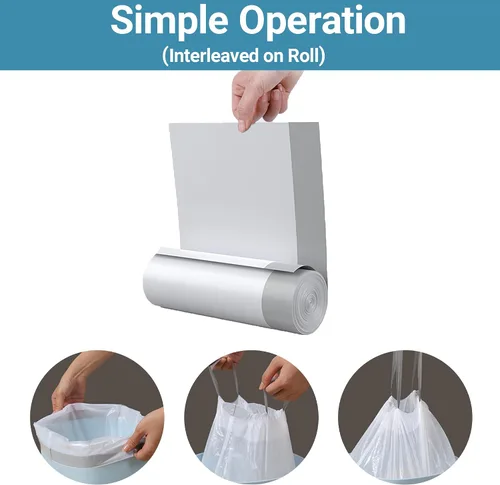 Miniatura 5 de Code M - Bolsas de basura resistentes con cordón de 12 galones, compatibles con simplehuman Code M, bolsas de basura de 12 galones (45 litros)