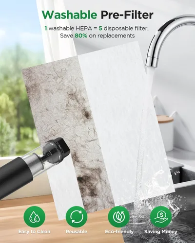 Miniatura 5 de Purificador de aire para hogar habitación grande 2800 pies², MOOKA purificadores de aire de doble cara para hogar mascotas con filtros lavables